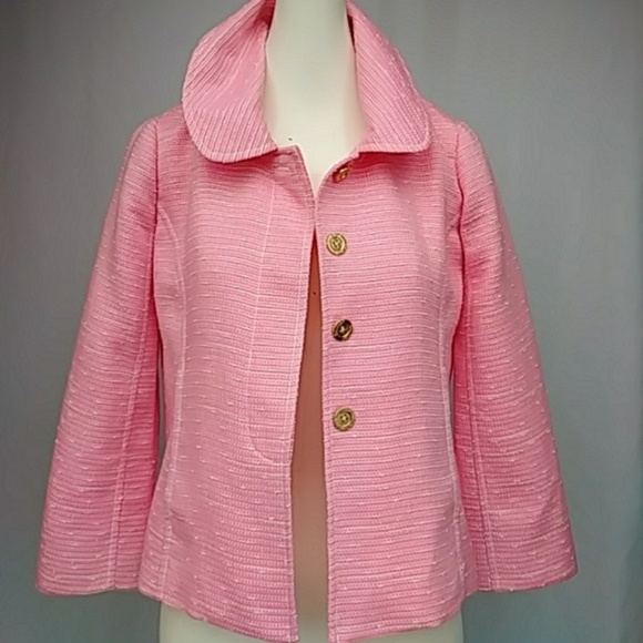 Lilly Pulitzer Tops - Lilly Pulitzer Beauford Sparkle Pink Jacket-NWT